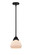 Nouveau 2 One Light Mini Pendant in Matte Black (405|288-1S-BK-G171)