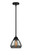 Nouveau 2 LED Mini Pendant in Matte Black (405|288-1S-BK-G173-LED)