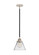 Nouveau 2 One Light Mini Pendant in Black Polished Nickel (405|288-1S-BPN-G42)