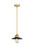 Nouveau 2 One Light Mini Pendant in Satin Gold (405|288-1S-SG-M6-BK)