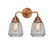 Nouveau 2 Two Light Bath Vanity in Antique Copper (405|288-2W-AC-G142)