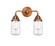 Nouveau 2 LED Bath Vanity in Antique Copper (405|288-2W-AC-G312-LED)