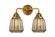 Nouveau 2 Two Light Bath Vanity in Brushed Brass (405|288-2W-BB-G146)