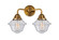 Nouveau 2 LED Bath Vanity in Brushed Brass (405|288-2W-BB-G534-LED)