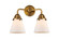 Nouveau 2 Two Light Bath Vanity in Brushed Brass (405|288-2W-BB-G61)