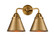 Nouveau 2 Two Light Bath Vanity in Brushed Brass (405|288-2W-BB-M13-BB)