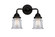 Nouveau 2 LED Bath Vanity in Matte Black (405|288-2W-BK-G182S-LED)