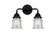 Nouveau 2 LED Bath Vanity in Matte Black (405|288-2W-BK-G184S-LED)