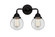 Nouveau 2 Two Light Bath Vanity in Matte Black (405|288-2W-BK-G202-6)