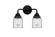 Nouveau 2 LED Bath Vanity in Matte Black (405|288-2W-BK-G52-LED)