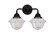 Nouveau 2 LED Bath Vanity in Matte Black (405|288-2W-BK-G534-LED)