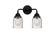 Nouveau 2 Two Light Bath Vanity in Matte Black (405|288-2W-BK-G54)