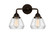 Nouveau 2 LED Bath Vanity in Oil Rubbed Bronze (405|288-2W-OB-G172-LED)