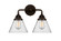 Nouveau 2 LED Bath Vanity in Oil Rubbed Bronze (405|288-2W-OB-G44-LED)