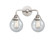 Nouveau 2 Two Light Bath Vanity in Polished Chrome (405|288-2W-PC-G204-6)
