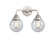 Nouveau 2 LED Bath Vanity in Polished Chrome (405|288-2W-PC-G204-6-LED)