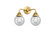 Nouveau 2 Two Light Bath Vanity in Satin Gold (405|288-2W-SG-G204-6)