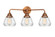 Nouveau 2 Three Light Bath Vanity in Antique Copper (405|288-3W-AC-G172)