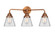 Nouveau 2 Three Light Bath Vanity in Antique Copper (405|288-3W-AC-G62)