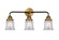 Nouveau 2 Three Light Bath Vanity in Black Antique Brass (405|288-3W-BAB-G182S)