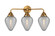 Nouveau 2 LED Bath Vanity in Brushed Brass (405|288-3W-BB-G165-LED)