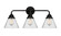 Nouveau 2 LED Bath Vanity in Matte Black (405|288-3W-BK-G44-LED)