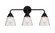 Nouveau 2 LED Bath Vanity in Matte Black (405|288-3W-BK-G64-LED)