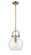 Downtown Urban One Light Mini Pendant in Brushed Brass (405|410-1S-BB-10CL)