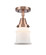 Caden One Light Semi-Flush Mount in Antique Copper (405|447-1C-AC-G181S)