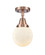 Caden LED Semi-Flush Mount in Antique Copper (405|447-1C-AC-G201-6-LED)