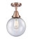 Caden One Light Semi-Flush Mount in Antique Copper (405|447-1C-AC-G204-8)