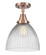 Caden LED Semi-Flush Mount in Antique Copper (405|447-1C-AC-G222-LED)