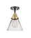 Caden LED Semi-Flush Mount in Black Antique Brass (405|447-1C-BAB-G42-LED)