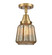 Caden One Light Semi-Flush Mount in Brushed Brass (405|447-1C-BB-G146)