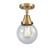 Caden One Light Semi-Flush Mount in Brushed Brass (405|447-1C-BB-G204-6)
