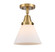 Caden LED Semi-Flush Mount in Brushed Brass (405|447-1C-BB-G41-LED)