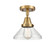 Caden One Light Flush Mount in Brushed Brass (405|447-1C-BB-G4474)