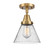 Caden LED Semi-Flush Mount in Brushed Brass (405|447-1C-BB-G44-LED)