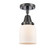 Caden One Light Semi-Flush Mount in Matte Black (405|447-1C-BK-G51)