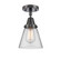 Caden One Light Semi-Flush Mount in Matte Black (405|447-1C-BK-G62)