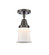 Caden One Light Semi-Flush Mount in Oil Rubbed Bronze (405|447-1C-OB-G181S)