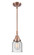 Caden One Light Mini Pendant in Antique Copper (405|447-1S-AC-G54)