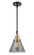 Caden One Light Mini Pendant in Black Antique Brass (405|447-1S-BAB-G43)
