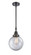 Caden LED Mini Pendant in Matte Black (405|447-1S-BK-G202-8-LED)