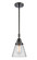 Caden One Light Mini Pendant in Matte Black (405|447-1S-BK-G62)