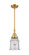 Caden One Light Mini Pendant in Satin Gold (405|447-1S-SG-G184)