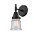 Caden One Light Wall Sconce in Matte Black (405|447-1W-BK-G184S)