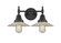 Caden Two Light Bath Vanity in Matte Black (405|447-2W-BK-G2)