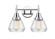 Caden Two Light Bath Vanity in Polished Chrome (405|447-2W-PC-G172)