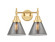 Caden Two Light Bath Vanity in Satin Gold (405|447-2W-SG-G43)